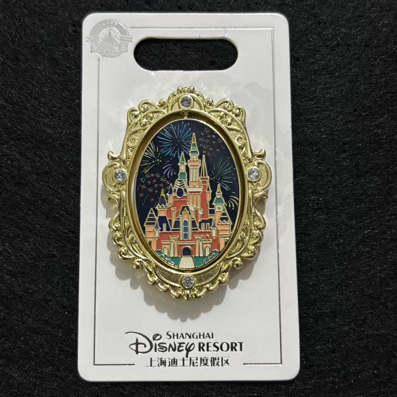 SHDL - Enchanted Storybook Castle Day & Night Gold Frame Pin