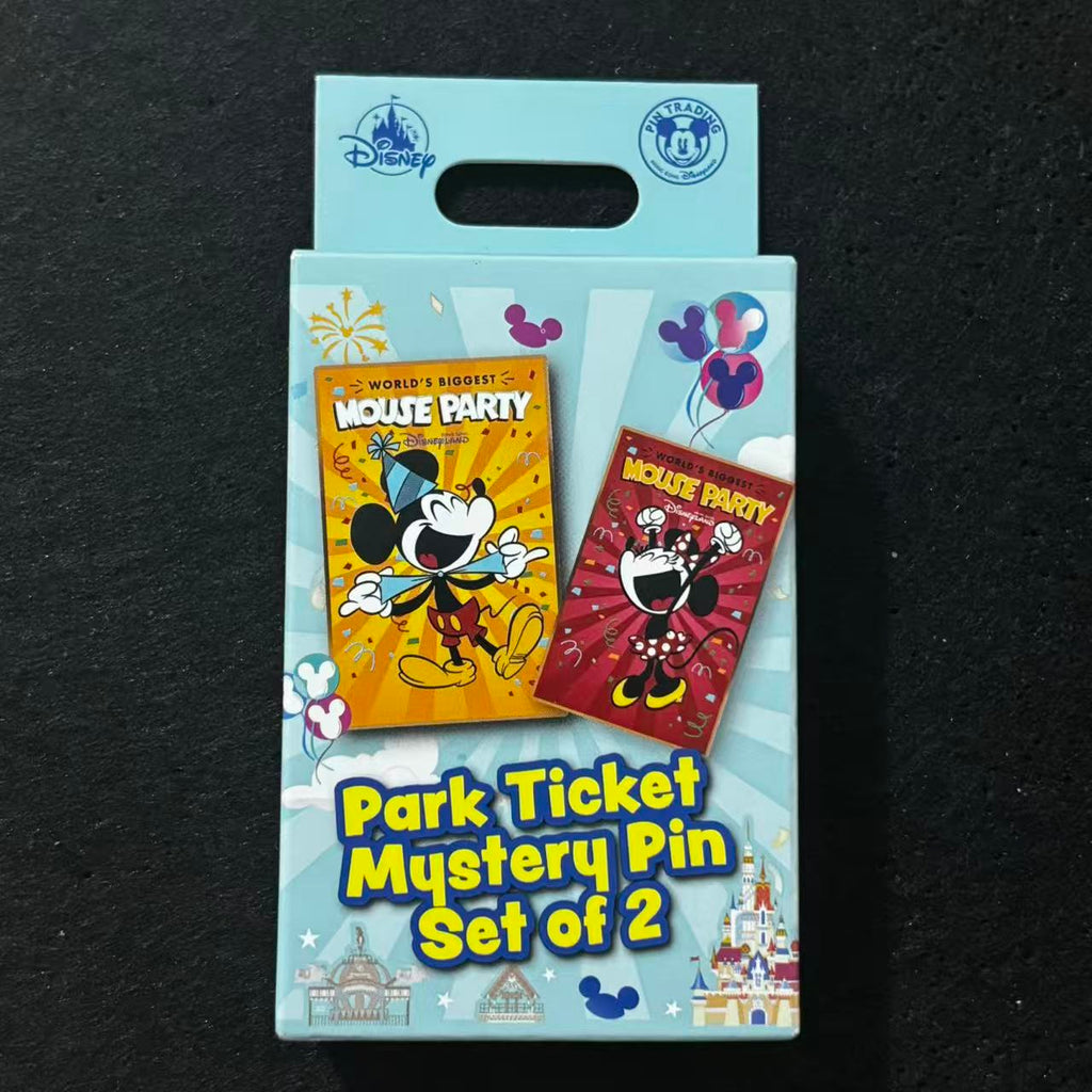 HKDL – Park Ticket Mystery Pin Blind Box | Mickey, Frozen & Toy Story | 2 Random Pins
