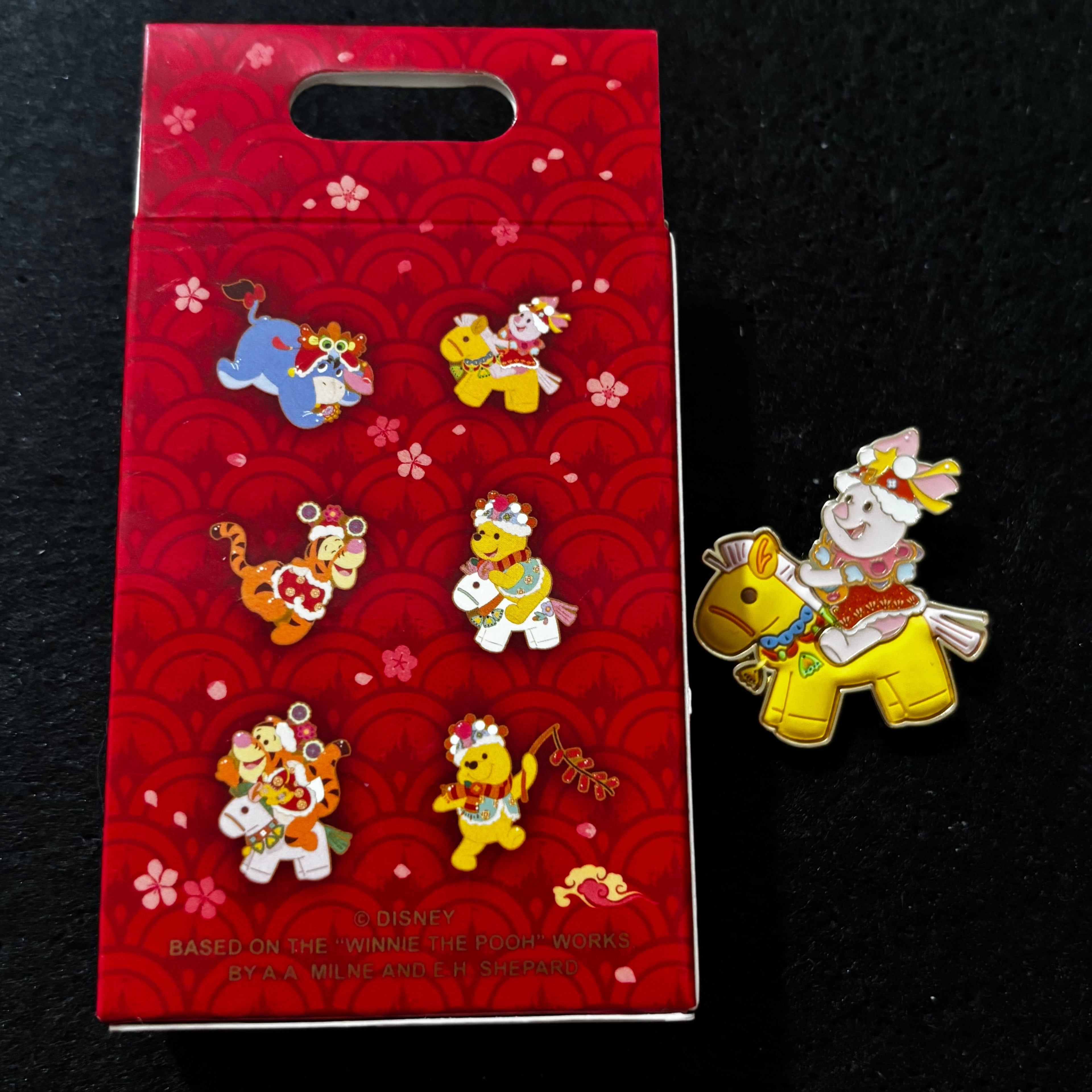 SHDL – Winnie the Pooh Year of the Horse Mystery Pin Blind Box | 2026 Lunar New Year | 1 Random Pin