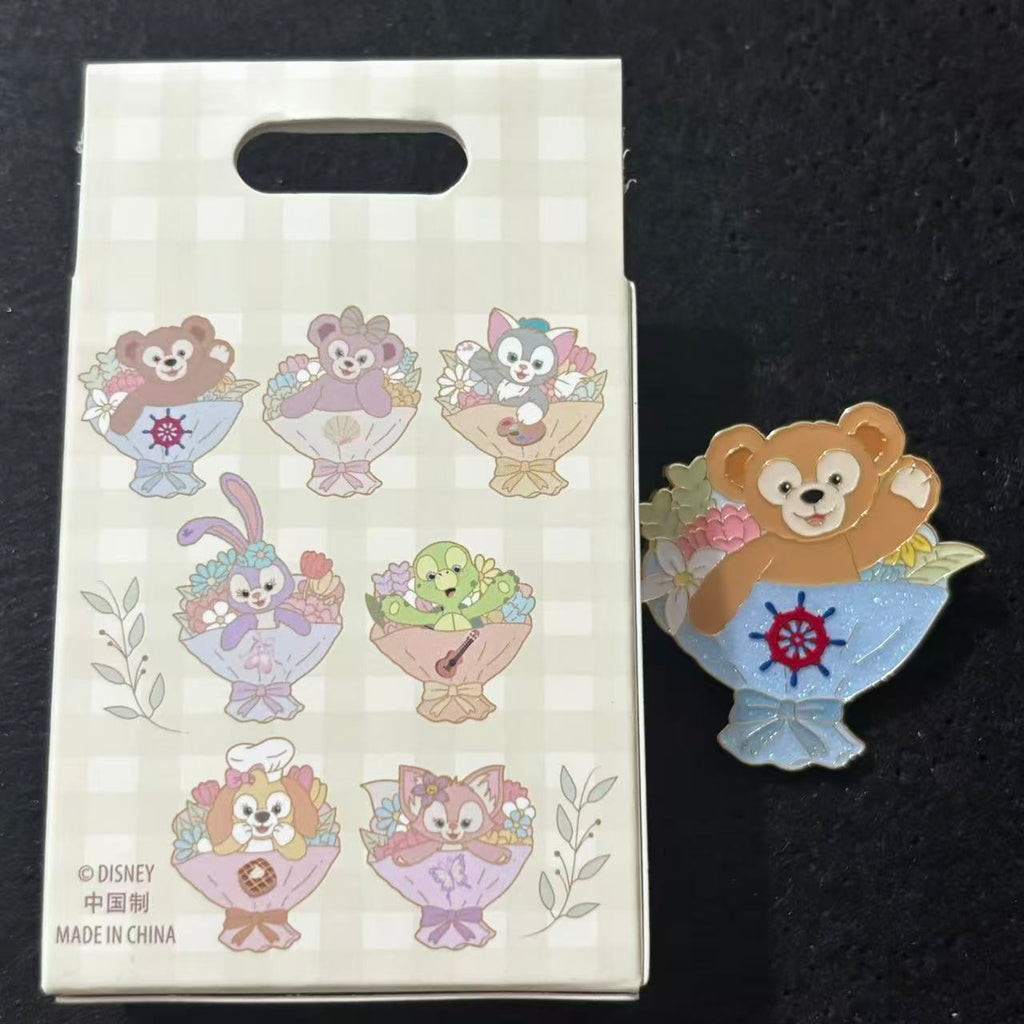 SHDL -Duffy and Friends Flower Bouquet Mystery Pin Blind Box | 1 Random Pin