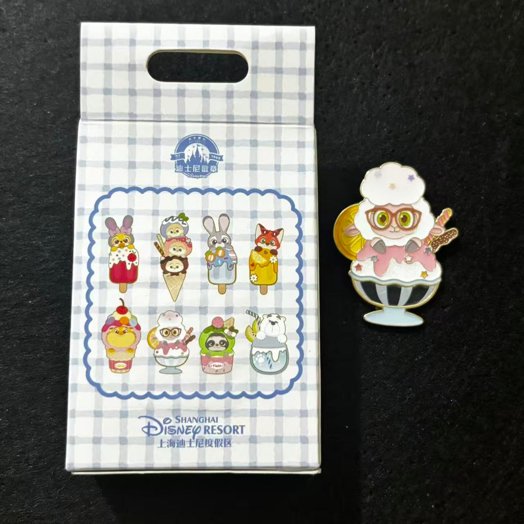 SHDL - Shanghai Summer Zootopia Mystery Pin Blind Box | 2026 Zootopia Dessert Collection