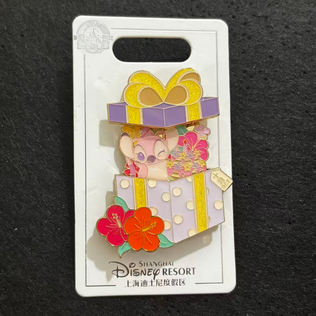 SHDL - October Birthday Gift Box Hinged Pin | Angel