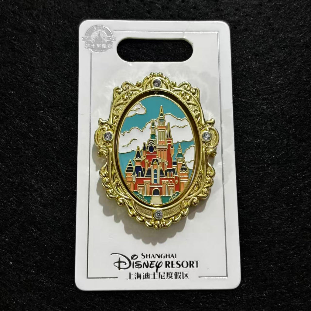 SHDL - Enchanted Storybook Castle Day & Night Gold Frame Pin