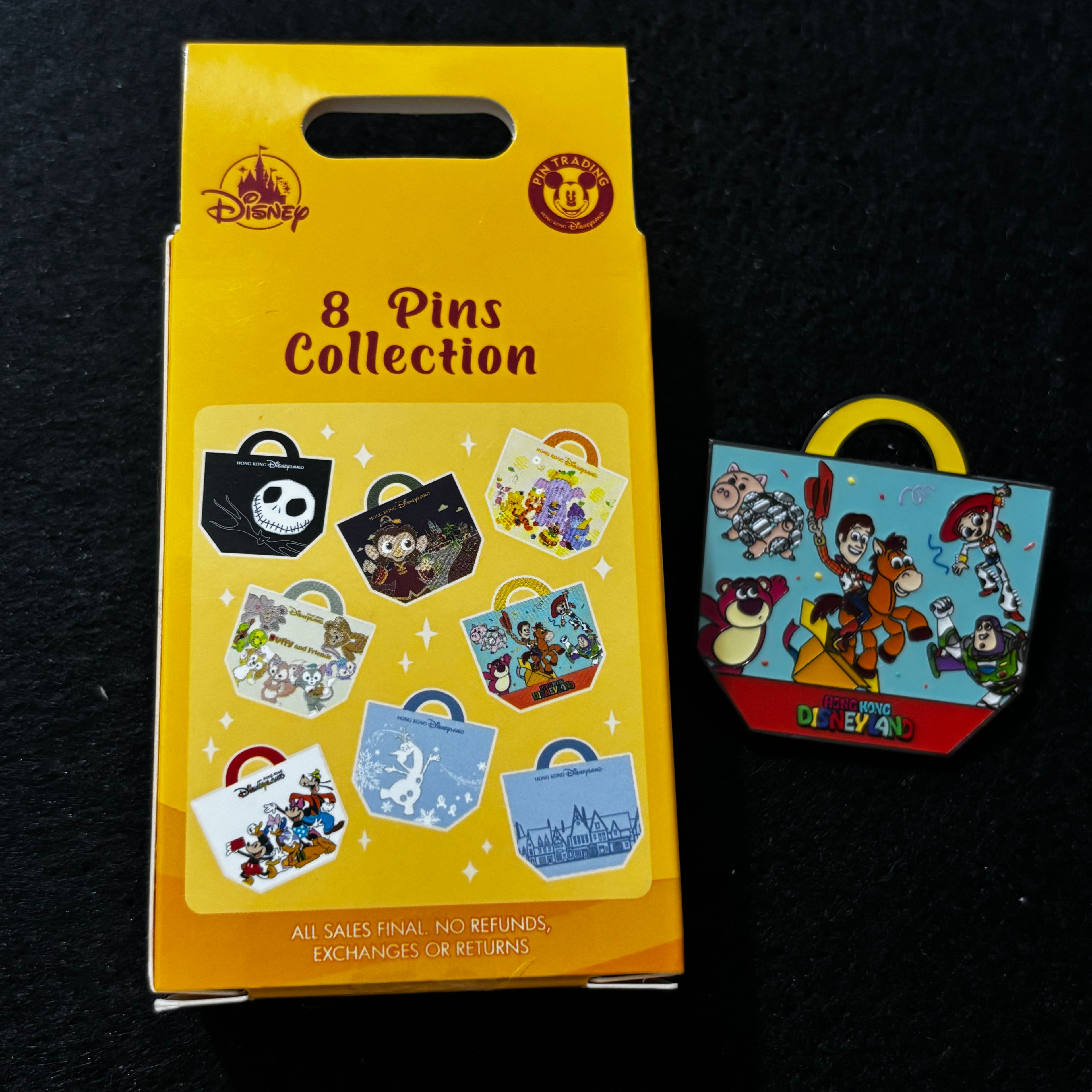 HKDL – Shopping Bag Mystery Pin Blind Box | 2026 8-Pin Collection | 2 Random Pins