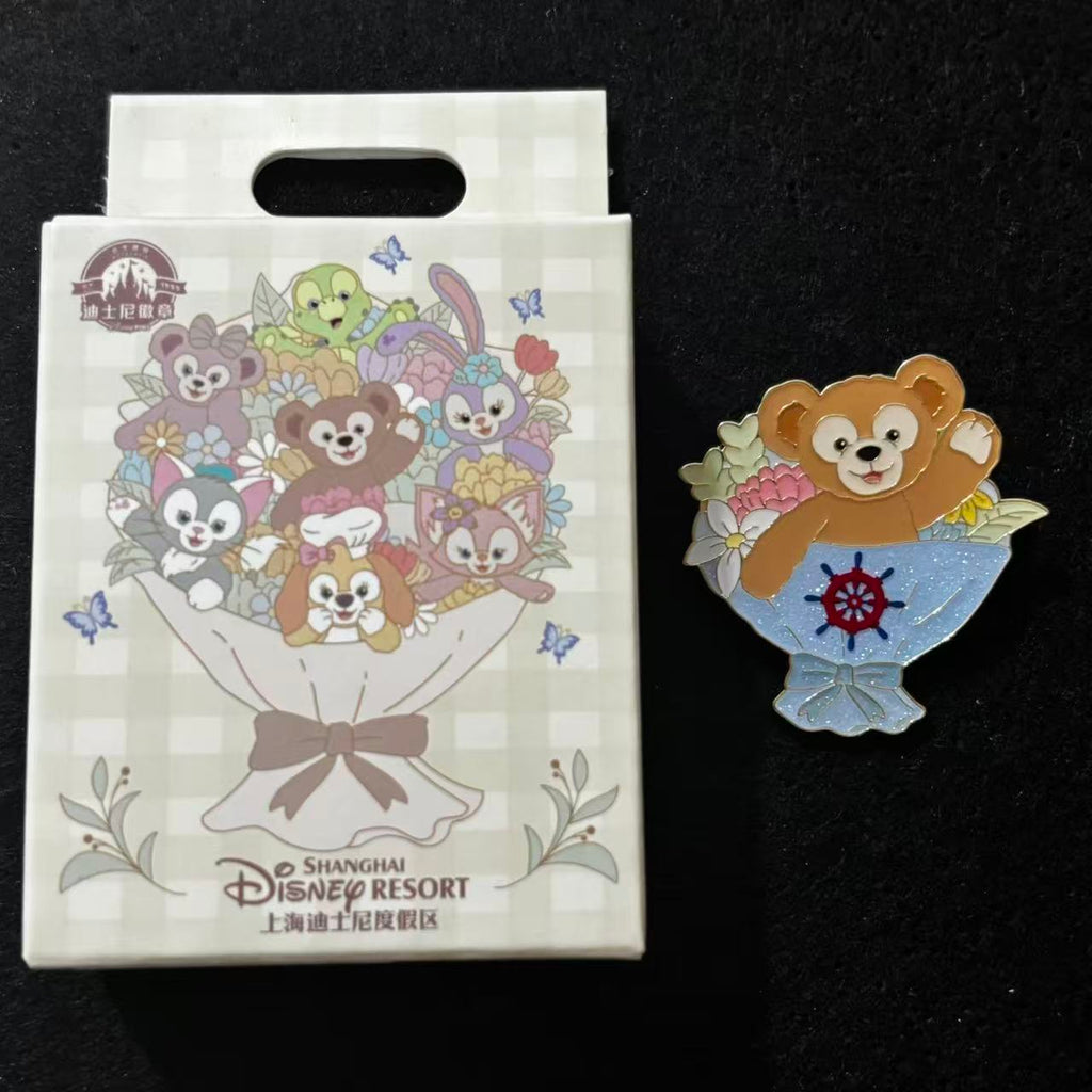 SHDL -Duffy and Friends Flower Bouquet Mystery Pin Blind Box | 1 Random Pin